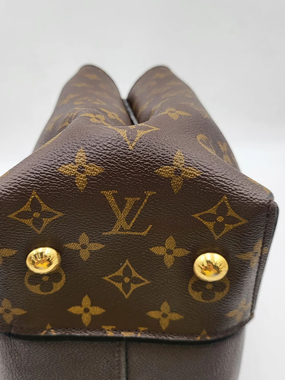LOUIS VUITTON Veau Cachemire W Monogram Tote PM Chocolate, Auth w/COA....